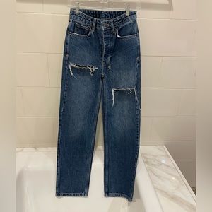 Ksubi High Waist Straight Leg Jeans